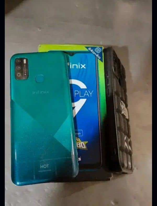 infinix hot 9 play with box and charger dual SIM official PTA proved 0