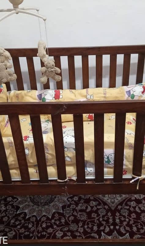 Kids cot / bed (wooden) 3