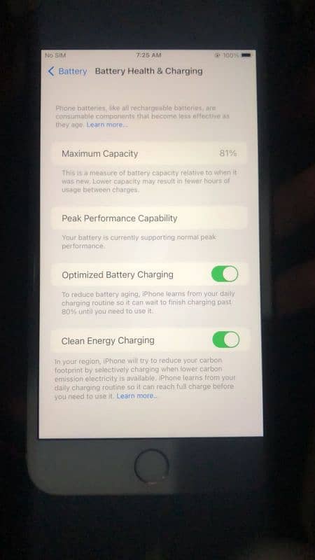 iphone 8plus 64gb nonpta finger on total geinun battery health 81 0