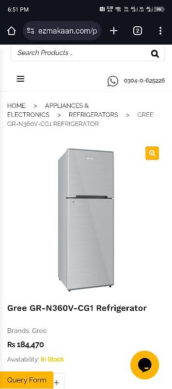 Gree Refrigerator Full size 1