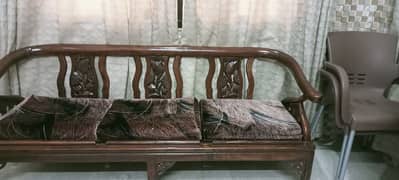 wooden sofa three seater