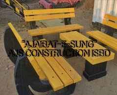 Concrete Chips Garden Benches, Tables, Tiles, Fountains Etc