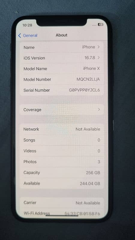 IPhone X 256 GB 85% battery Factory unlocked 1