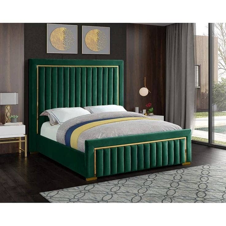 Bed/Double bed/single bed/king size bed/wood bed/poshish bed/Furniture 9