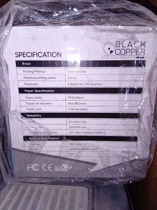 black copper thermal receipt printer 1