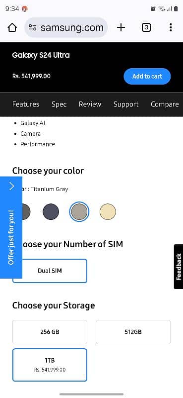 samsung galaxy s24 ultra natural titanium 1 TB non PTA 0