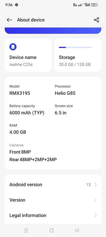 Realme c25s 4/128 with box 3