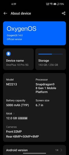 one plus 10 Pro 12/256