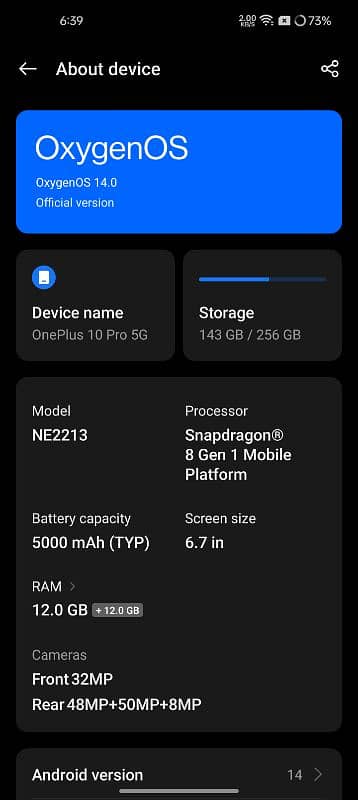 one plus 10 Pro 12/256 0