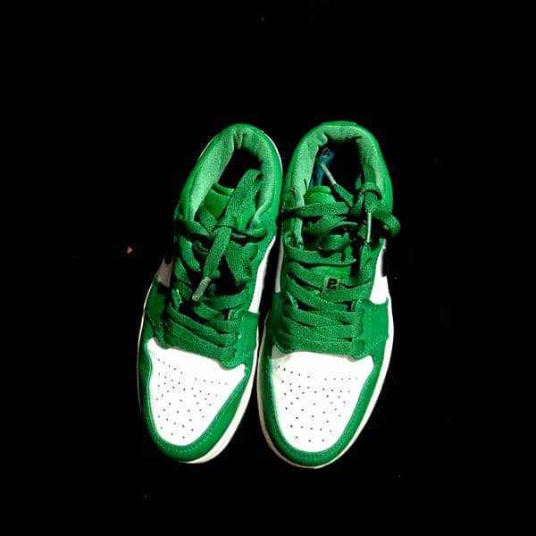 ORIGINAL NIKE AIR JORDAN 1 RETRO I LOW OG PINE GREEN BLACK WHITE 0