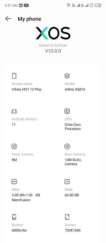 Infinix hot 12 play 3