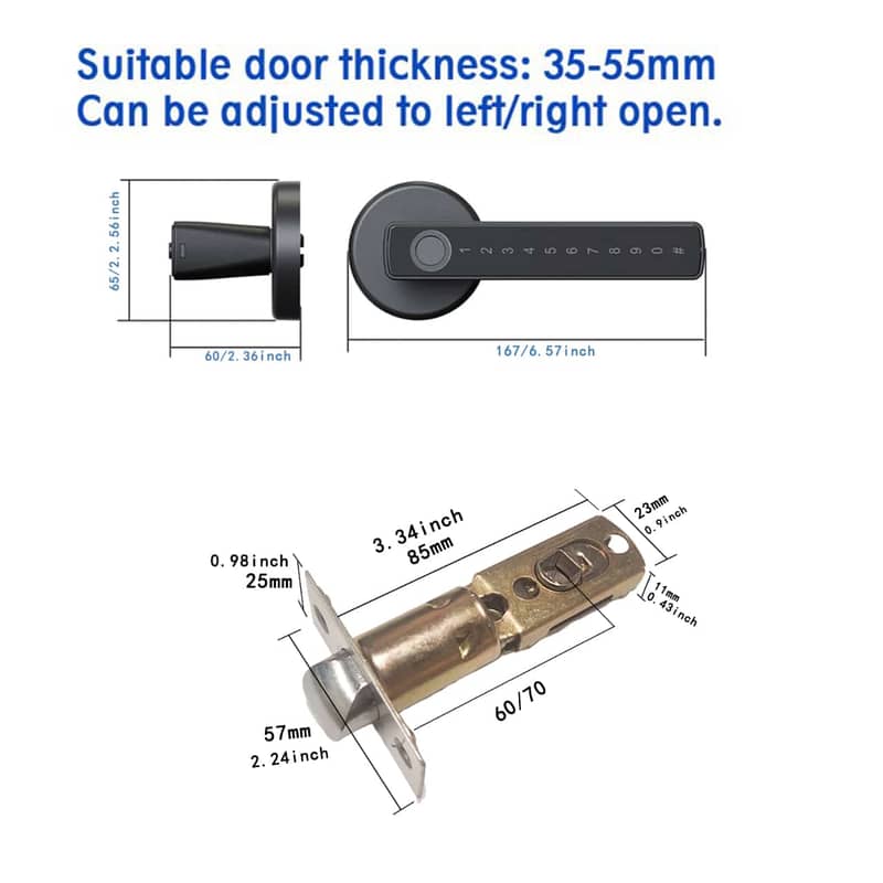 WinFree Smart Door Lock - Unlock with finger print, digital password 0