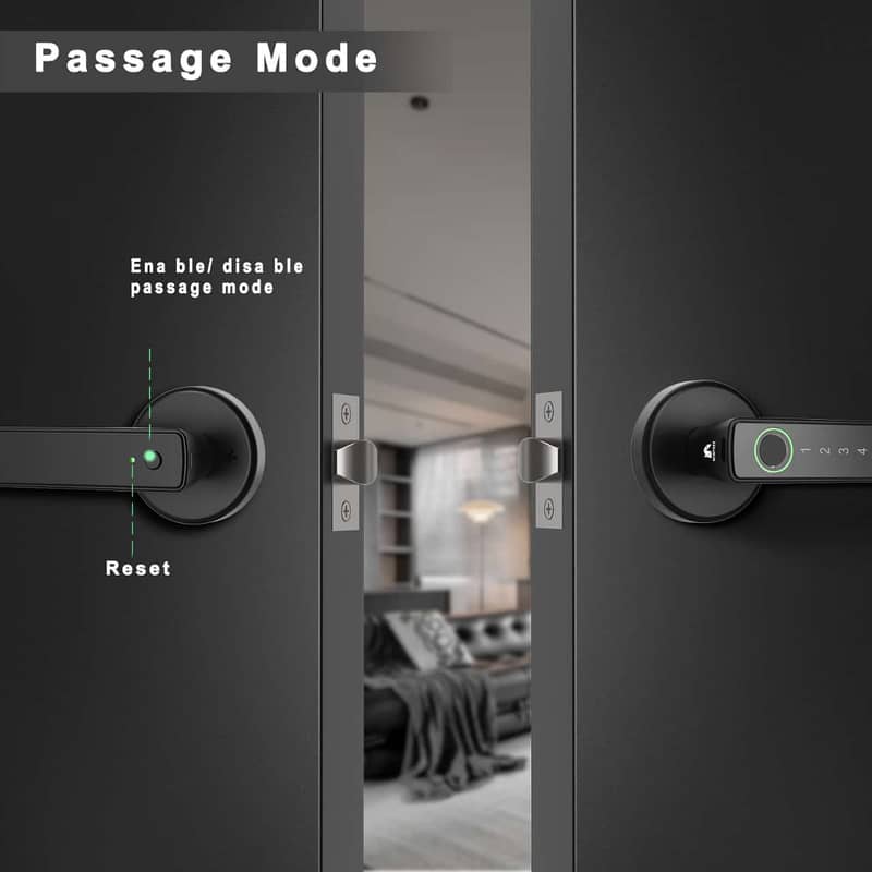 WinFree Smart Door Lock - Unlock with finger print, digital password 5