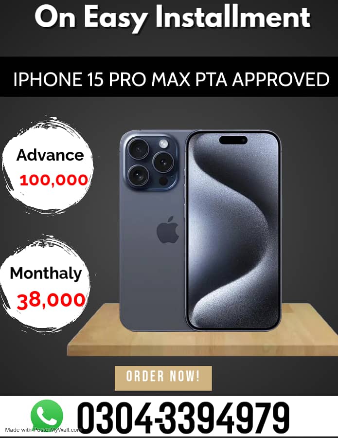 Apple iPhone 15 Pro Max mobile on Easy Installment 0