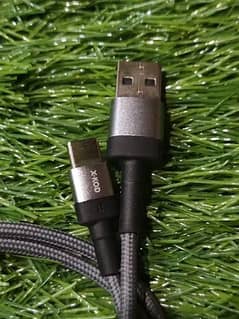 X-KOD USB To Type-C Fast Charging Cable Pouch Packing 1M Grey Braided