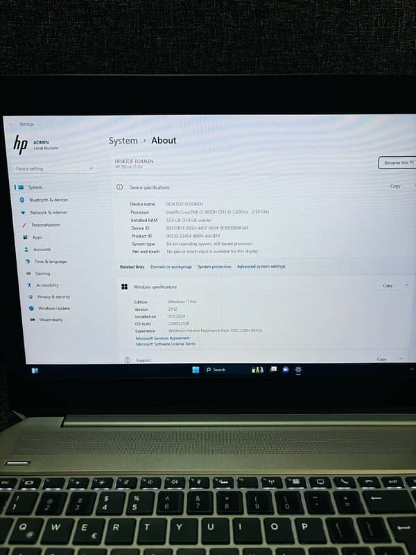 HP zbook 15 g6 i7 9th generation 6