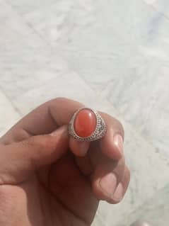 yamni yaqoot ring in chandi for sale