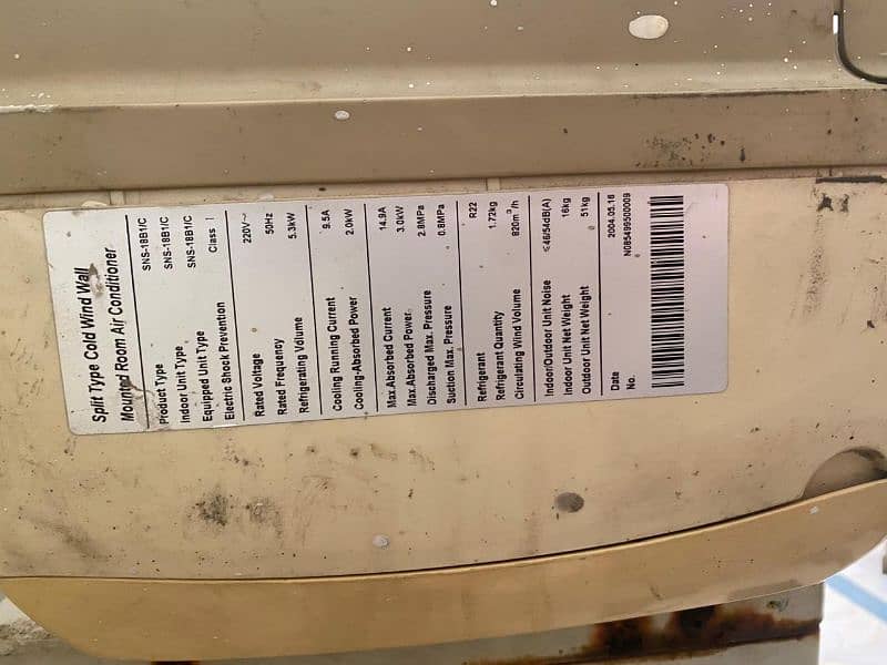 super national ac 1.5 tone 03097754596 for sale bilkul k hy home use 1