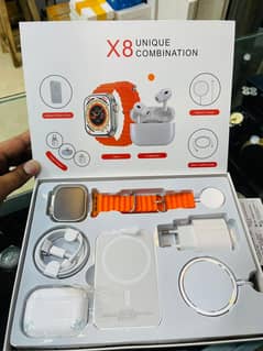 X8 Unique Smart Watch With Airbuds Power Bank