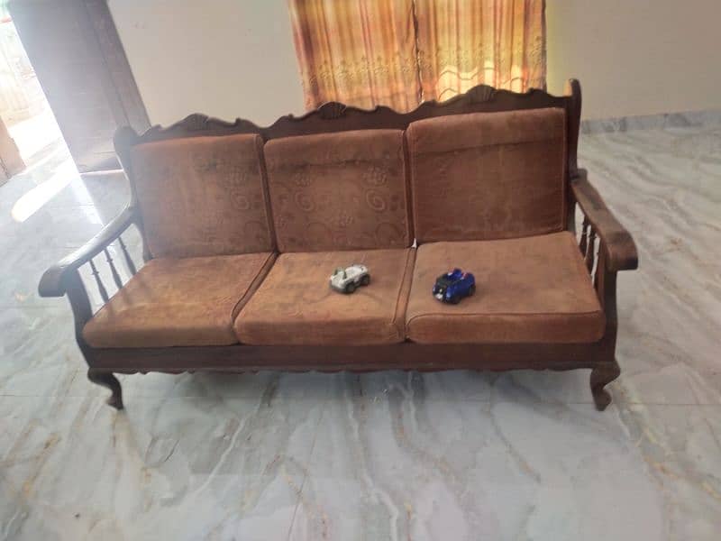 5 seater sofa with iron frame table for sale 1