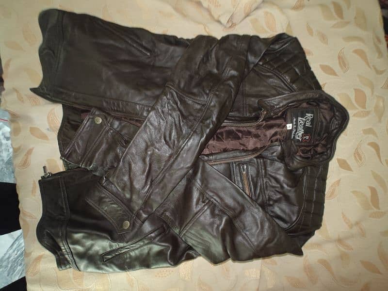 100% Sheep Leather 2XL Jacket New 4