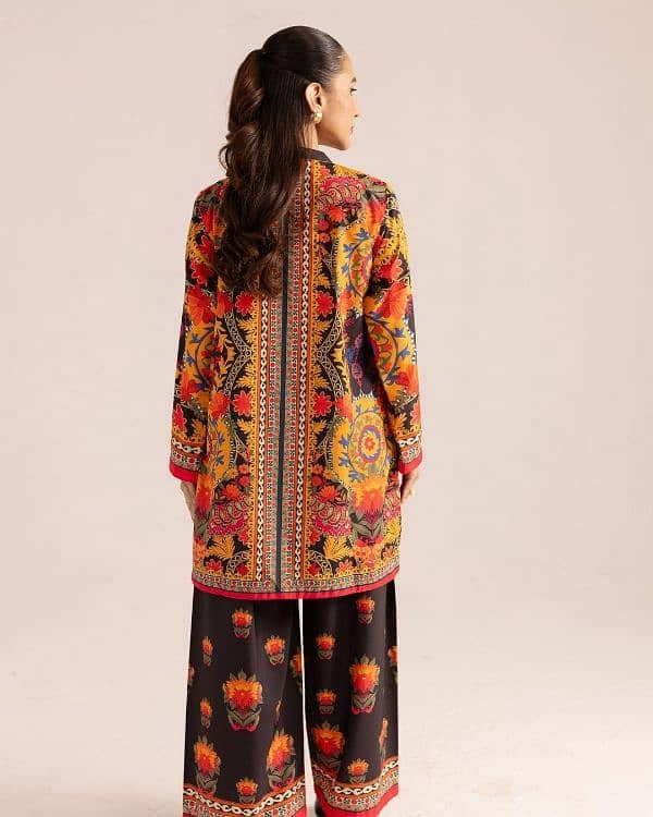 Multicolor Printed Shirt And Trouser Set - 2 Pcs Women's Stitched 2