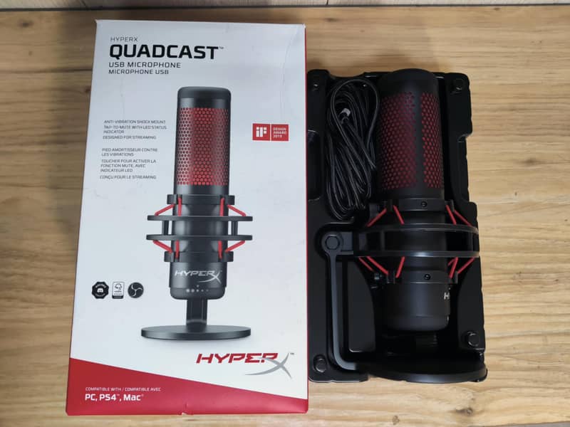 HyperX QuadCast Microphone USB Professional Streaming and Gaming Mic 0