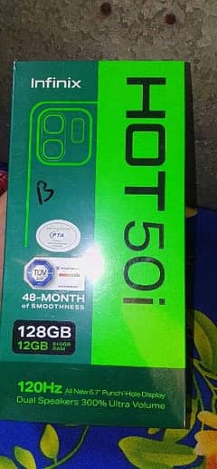 infinix hot 50i box pack hai