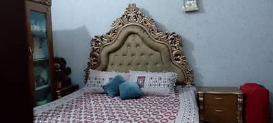 Bed Set with Side table dressing Showcase/King Size bed/Furniture/