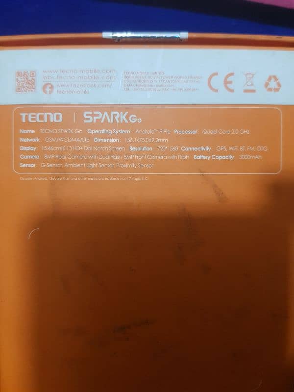 Tecno Spark Go with original box 4