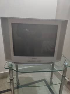 Samsung Color Television with Table Trolly