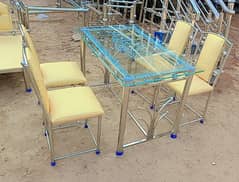 dining table with 4 chairs pure ss steel non magnet