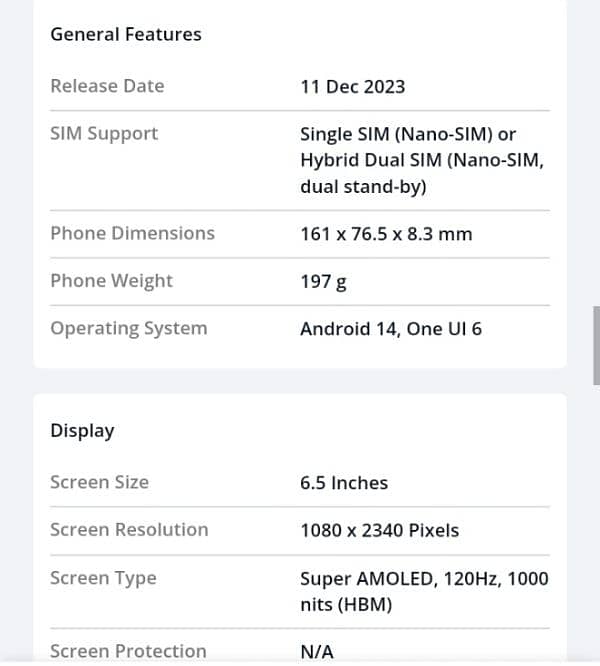 Samsung A25 mobile 4