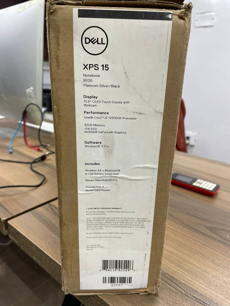 Dell XPS 15 9520 Notebook core i9 12th gen RTX 3060 8