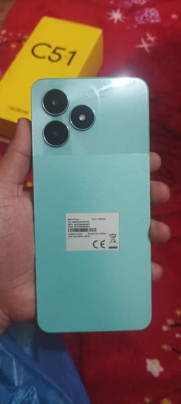 Realme c51 3/64 he box and mobile 1