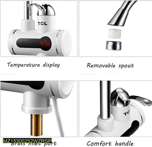 Portable and Rechargeable Water Heating Faucet 1