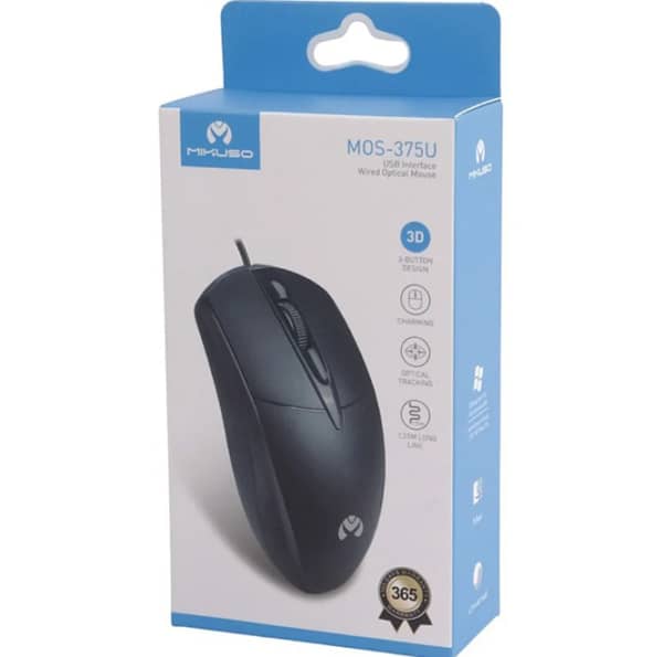 MIKUSO MOS-375U USB Interface Wired Optical Mouse 4