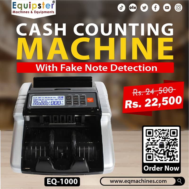 Cash currency note counting machine with fake note detection pakistan 0