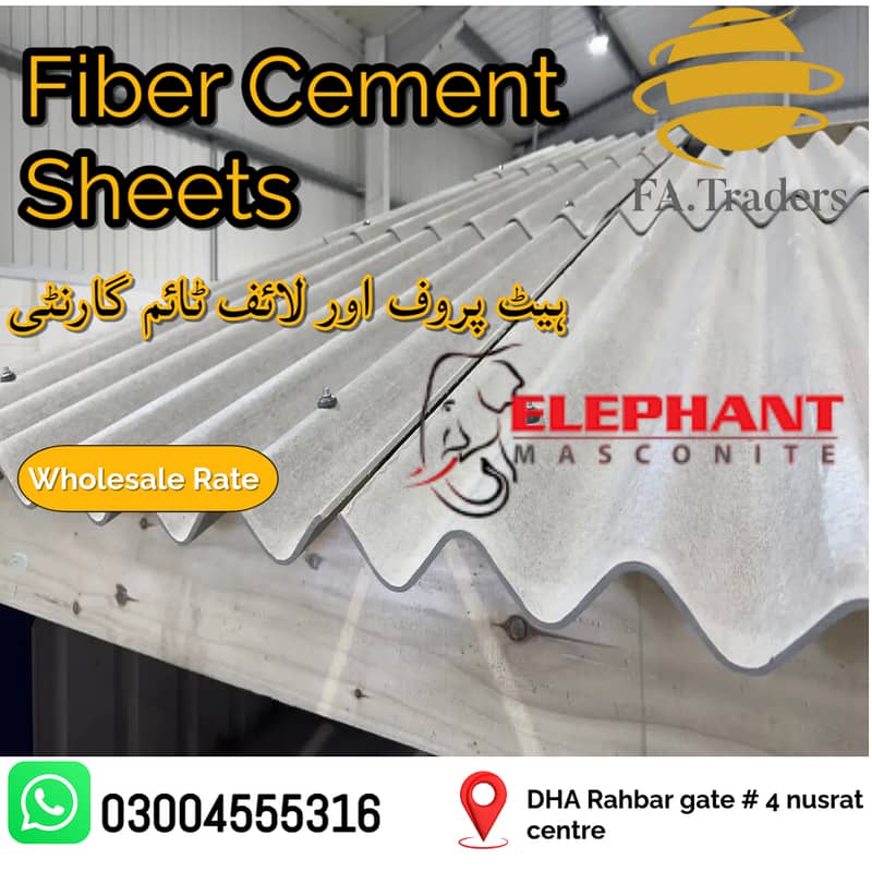 Fiber Cement Corrugated Sheet-Roofing/Warehouse/DairyFarm/Sheds/Garag 5