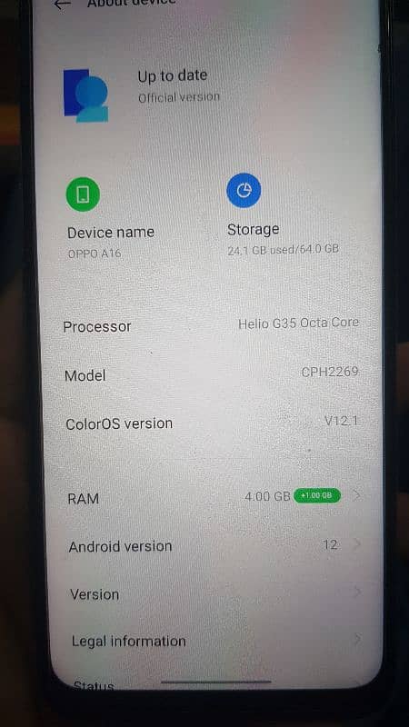 oppo A16 4gb 64gb all ok 10by 9 2