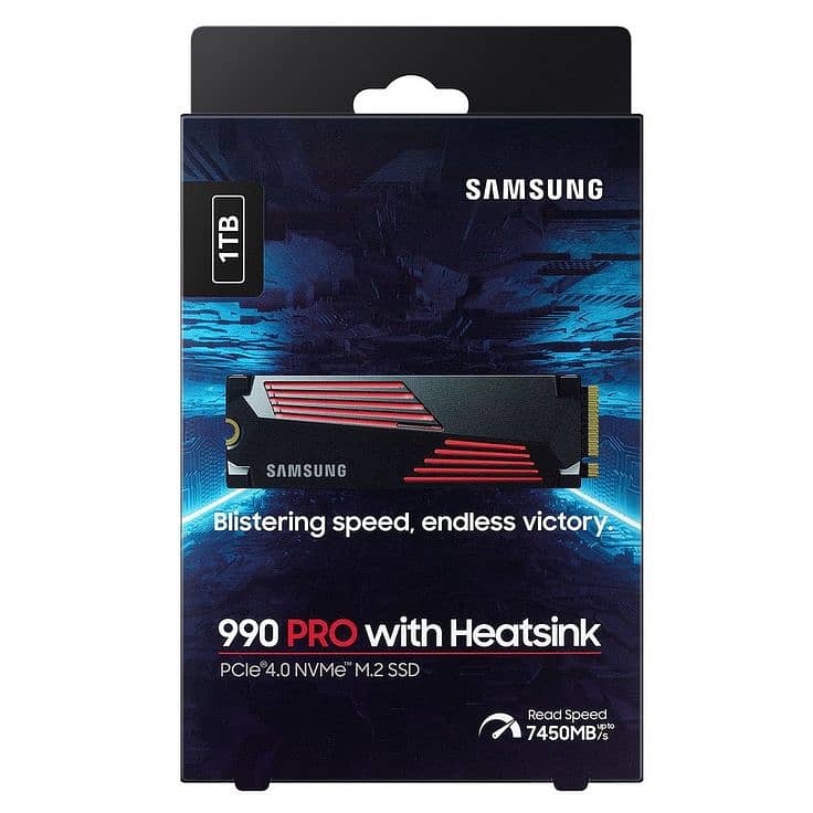 Samsung 990 Pro 1TB NVMe SSD with Heatsink - Ultra-Fast Performance 0