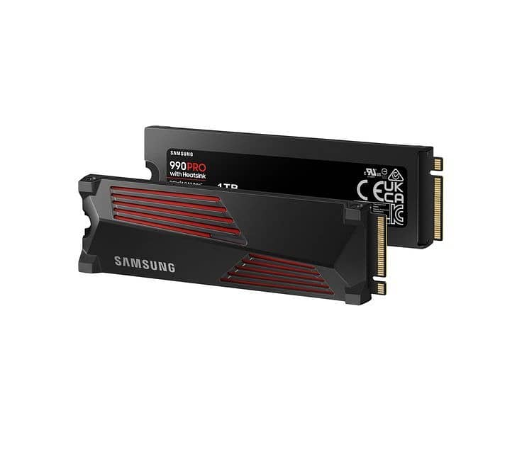 Samsung 990 Pro 1TB NVMe SSD with Heatsink - Ultra-Fast Performance 1