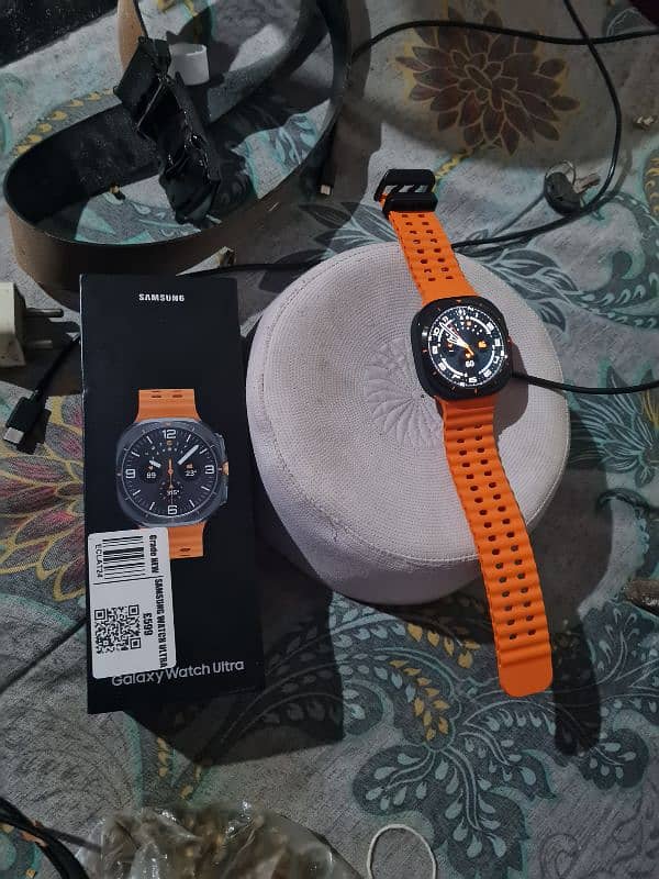 galaxy watch ultra titanium Grey with box and charger 10 days used 1