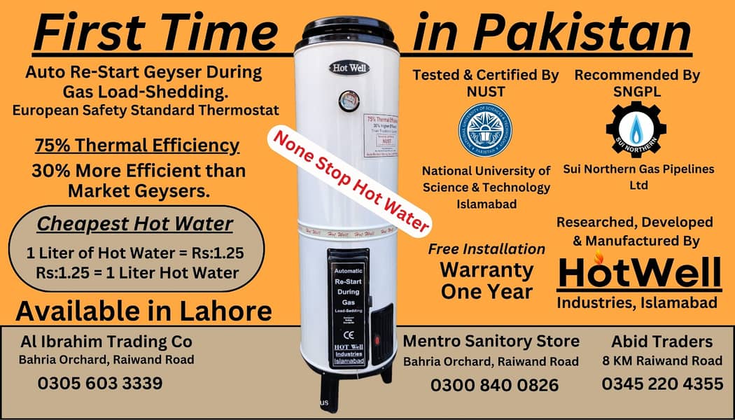 30% Energy saving and Automatic re-start geyser Installation Services 0