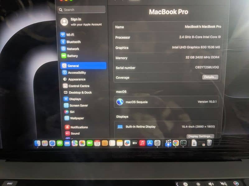 MacBook pro i9 2019 15 inch 0