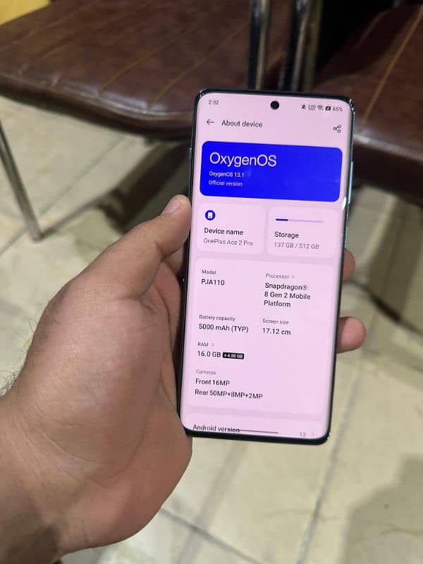 oneplus Ace 2 pro 16/512 5