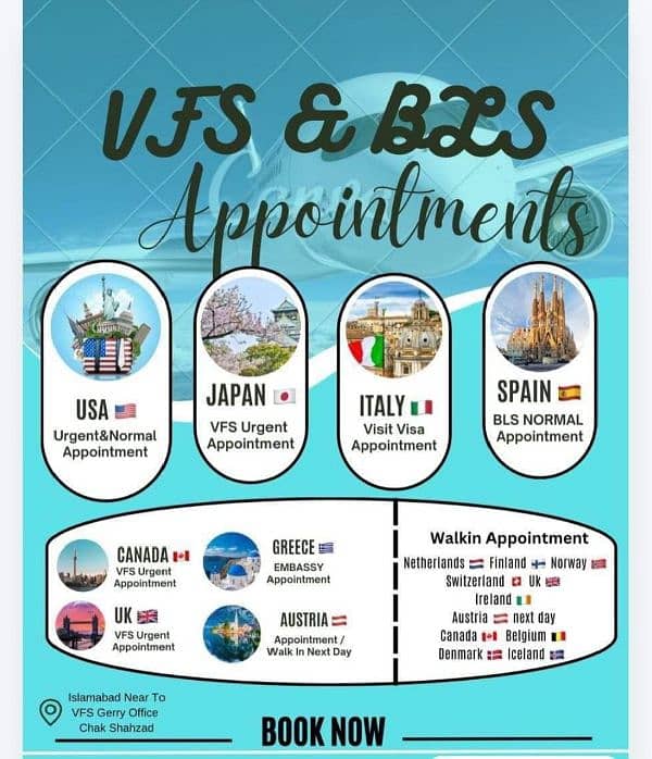 Visa Appointments all countries 0