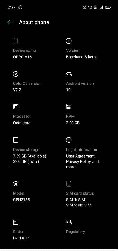 oppo a15