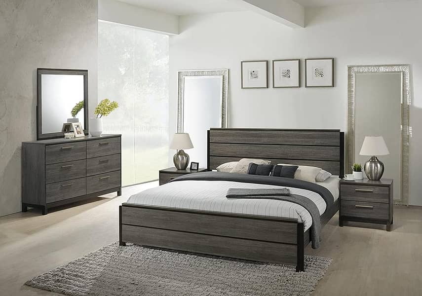 Bed set/Wooden bed/Iron bed/Double bed/Bedroom furniture 7