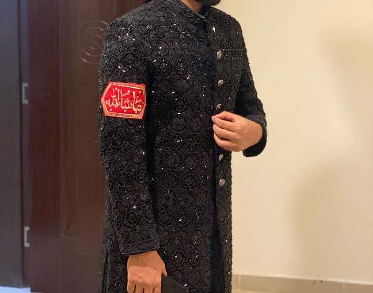 sherwani black 3